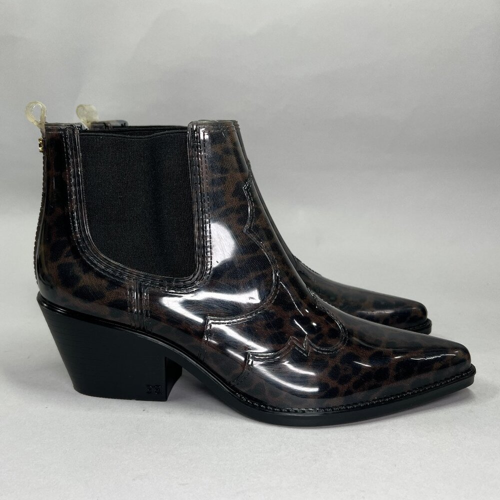 Sam Edelman Women's Size 9 Winona Cheetah Print Ankel Rain Booties